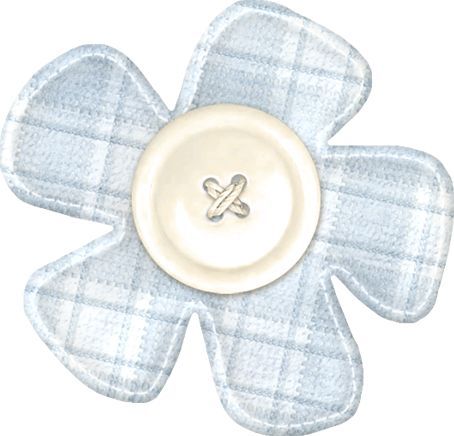 gingham flower button