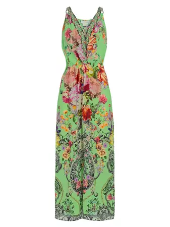 Shop Camilla Floral Silk Cover-Up Maxi Dress | Saks Fifth Avenue