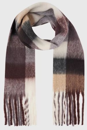 scarf purple grey white