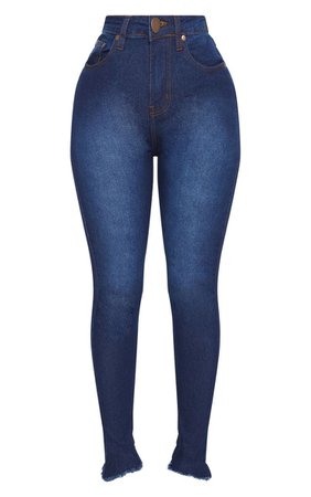 Shape Mid Wash High Waist Skinny Jeans | PrettyLittleThing