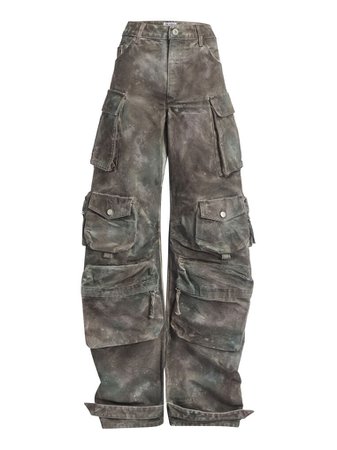The Attico Pants and Skirts | The Attico - "Fern" Camouflage Green Pants