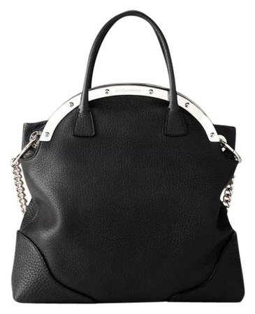 Dolce&Gabbana With Strap Black and Silver Hardware Soft Leather Satchel - Tradesy