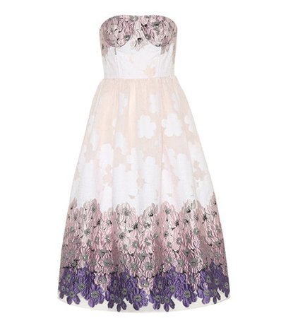 Victoria floral jacquard dress