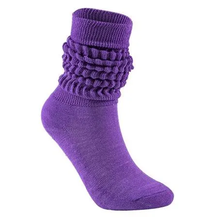 Purple Scrunchie socks .