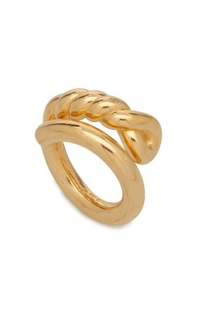 Bottega Veneta Twist 18k Gold-Vermeil Ring By Bottega Veneta | Moda Operandi