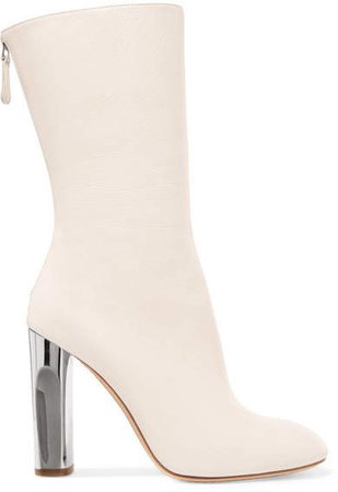Leather Boots - Ivory
