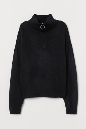 Knitted jumper - Black - Ladies | H&M GB