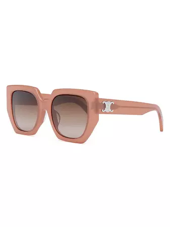 Shop CELINE Triomphe 55MM Butterfly Sunglasses | Saks Fifth Avenue