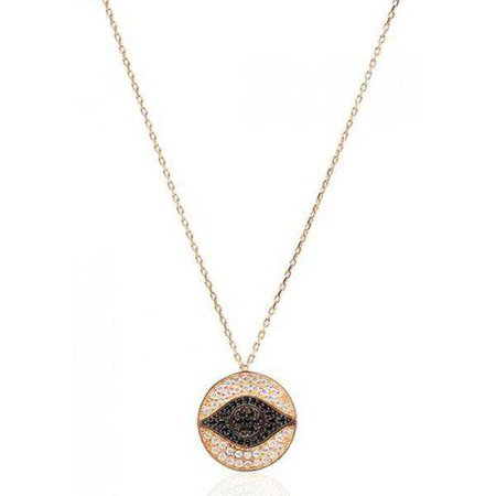 Necklaces | Shop Women's Gold Evil Eye Medallion Necklace at Fashiontage | TS0415WNG03