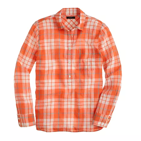 Orange plaid shirt