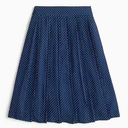 Women's Double-Pleated Midi Skirt In Polka Dot - Women's Skirts | J.Crew