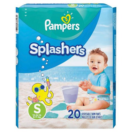 Pampers Splashers Disposable Swim Pants - Size S (20ct) : Target