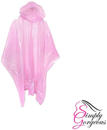 Emergency Waterproof Rain Poncho - Pink