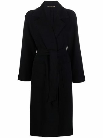 Shop Seventy belted wool coat with Express Delivery - FARFETCH