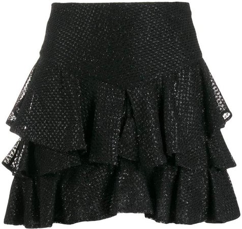 Wandering lace ruffle skirt