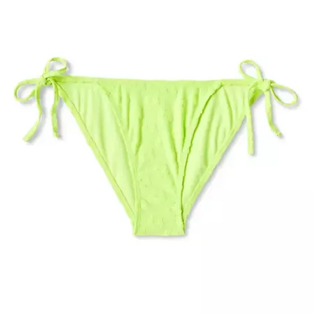 Women's Daisy Textured Cheeky Bikini Bottom - Wild Fable™ Green : Target