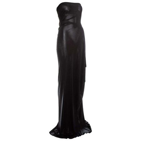 Christian Dior by John Galliano black lycra twisted maxi dress, resort 2007 For Sale at 1stDibs