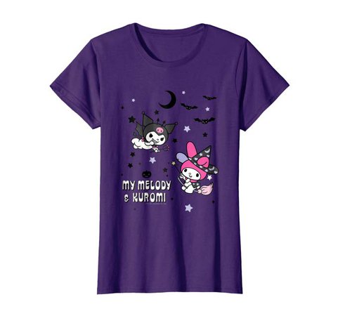 Amazon.com: My Melody and Kuromi Halloween Tee Shirt: Clothing