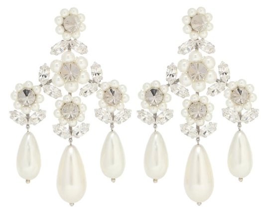 Simone Rocha embellished faux pearl earrings (ss2020) -€545