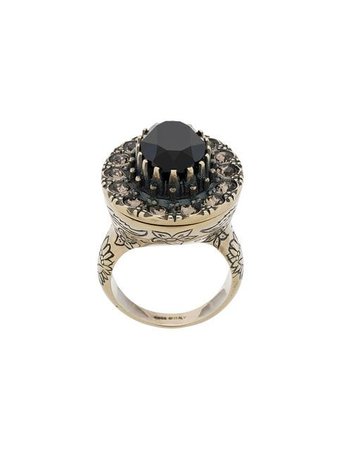 Alexander McQueen crystal embellished ring