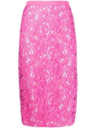 N°21 Floral Lace Pencil Skirt 20EN2P0C0215336 Pink | Farfetch