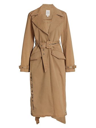 Cinq à Sept Embroidered Sienna Trench Coat | SaksFifthAvenue