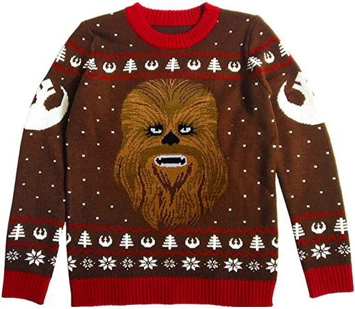 Amazon.com: Star Wars Chewbacca Ugly Christmas Sweater Chewie Holiday Adult Sweater Large Multicolor : Clothing, Shoes & Jewelry