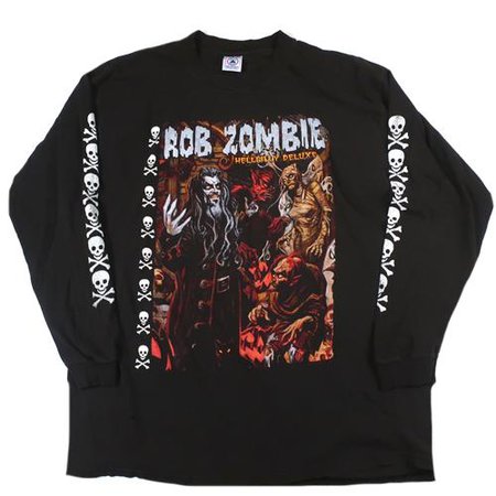 *clipped by @luci-her*  Vintage Rob Zombie Hellbilly Deluxe Long Sleeve T-shirt 1998 Heavy metal Rock Band – For All To Envy