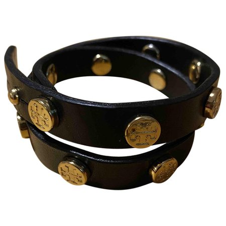 Leather bracelet Tory Burch Black in Leather - 9490810