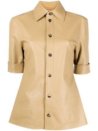 Bottega Veneta, short-sleeve Leather Shirt