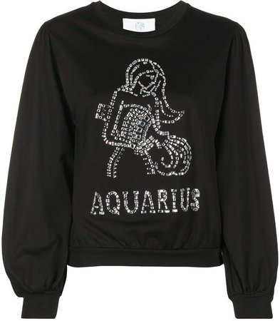 Aquarius crystal-embellished sweatshirt