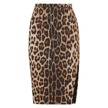 leopard pencil skirt