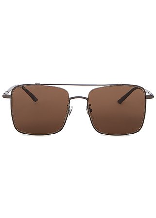Gucci Gunmetal aviator-style sunglasses - Harvey Nichols