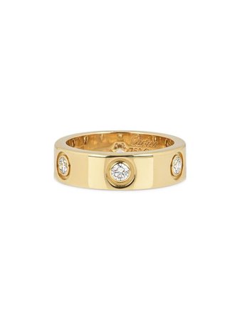 Shop gold Cartier pre-owned 18k yellow gold diamond Love ring with Express Delivery - Farfetch