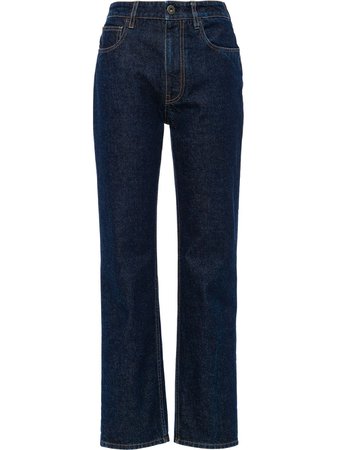 Blue Prada cropped straight-leg jeans GFP459S2021XUT - Farfetch