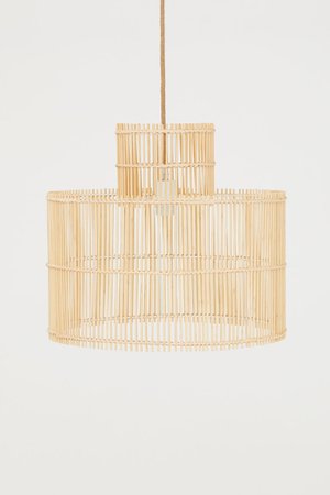 Taklampa i bambu - Ljusbeige - Home All | H&M SE