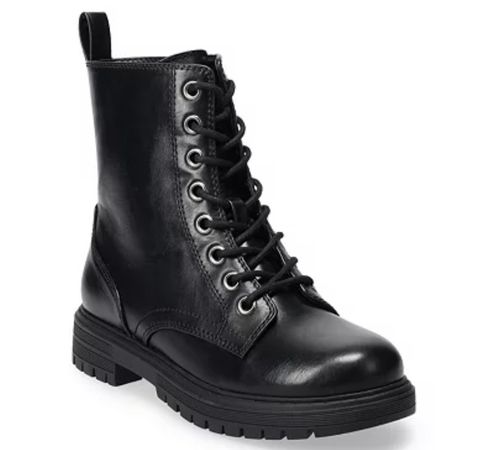 black  Combat boots