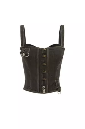 Romy Corset Top | Washed Black – With Jéan