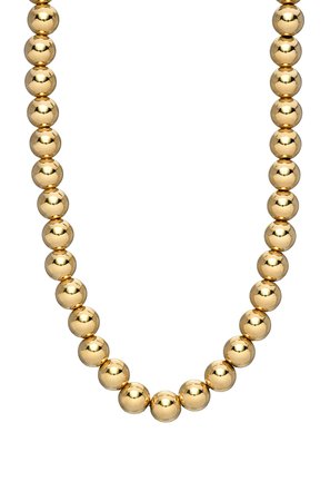 14k gold bead necklace | Zoe Lev Jewelry