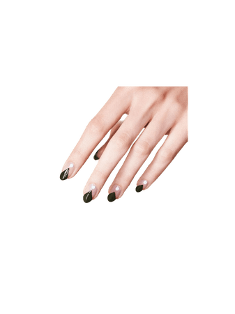 black minimalist nails manicure