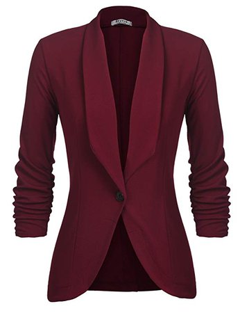 red Burgundy blazer suit jacket