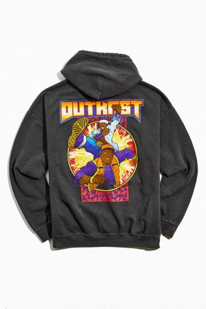 Outkast Hootie Hoo Pigment Dye Hoodie Sweatshirt | Urban Outfitters
