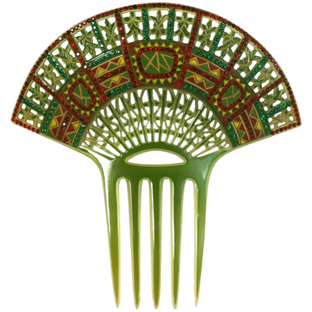 Art Deco Egyptian Revival Comb