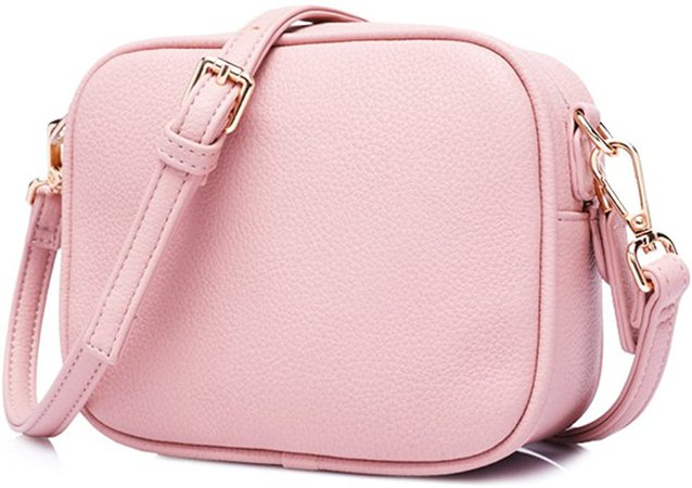 Saumota Adjustable Strap Leather Mini Shoulder Bags Wallet Handbag Crossbody Bag-Pink: Handbags: Amazon.com