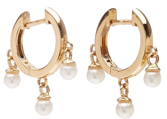 MATEO 14kt Gold Trio Pearl Earrings