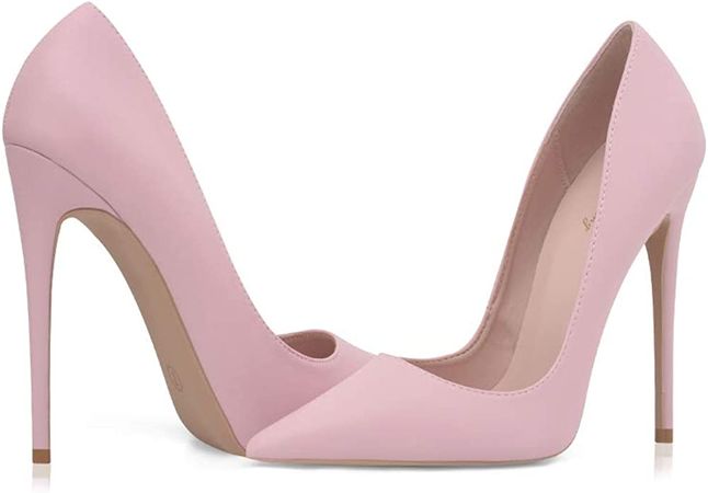 Amazon.com | Elisabet Tang Women Pumps, Pointed Toe High Heel 4.7 inch/12cm Party Stiletto Heels Shoes Matte | Pumps