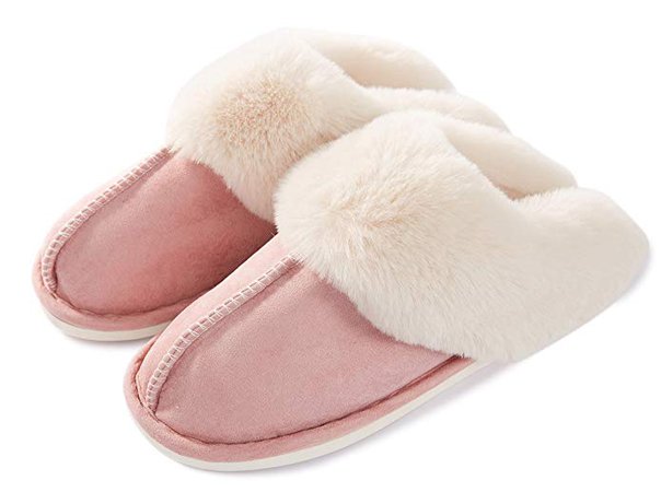 Amazon.com | Womens Slippers Memory Foam Fluffy Warm Non-Slip Comfortable Slip-on House Shoes Plush Indoor & Outdoor Winter | Slippers