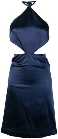 Taller Marmo satin dress with cut-out details