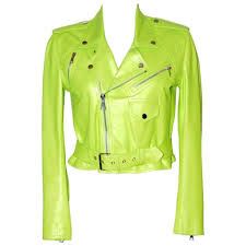 lime green studded leather jacket - Google Search