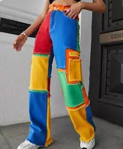 color block pants